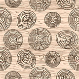 Seamless wood grain pattern. Wooden texture vector background.