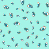 Female eyes seamless pattern