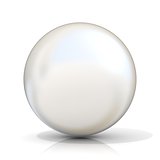 3D white perl sphere