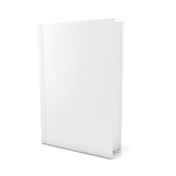 Blank book cover over white background. 3D