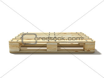 Euro pallet. Side view. 3D