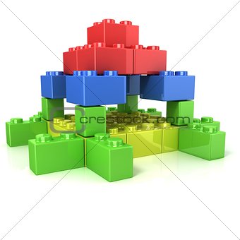 Toy for children, colorful castle construction