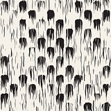 Vector seamless pattern with brush stripes and strokes. Black and white background with ink elements. Hand painted grunge texture.