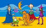 cartoon fantasy characters group