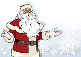 Christmas Background with Santa Claus