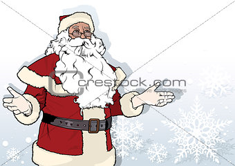Christmas Background with Santa Claus