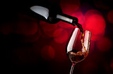 Wineglass on a vinous background