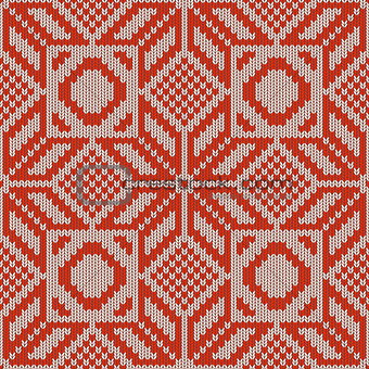 Vector Winter Knitted Pattern 1
