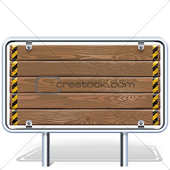 Vector Wooden Industrial Billboard