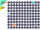 Business and finance line icons collection