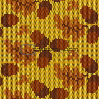 Vector Autumn Knitted Pattern 3