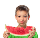 Boy with watermelon