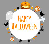Happy Halloween background. Place for your text. Round area for text.