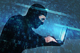 Hacker creates a backdoor access on a computer. Concept of internet security