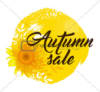 Background for autumn sale