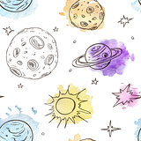 Pattern with planets and stars