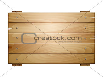 Vector wooden board sign