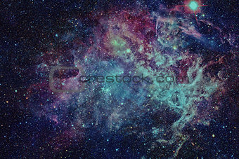 Beautiful nebula and Galaxy. Elements of this Image Furnished by NASA