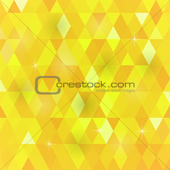 Yellow Geometric Retro Mosaic Pattern