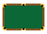 pixel art empty green billiard table on a white background.