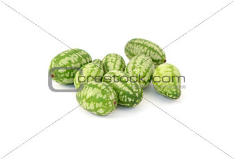 Group of cucamelons or Mexican sour gherkins
