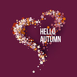 Hello autumn title texts poster