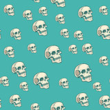 Human skull seamless pattern background
