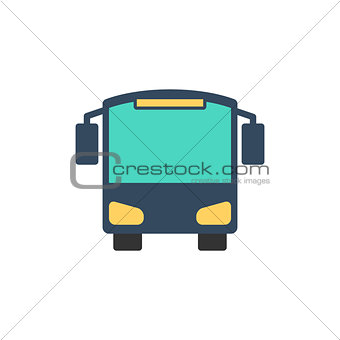 Bus icon flat