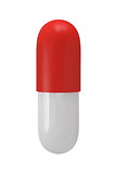 Red and white casule pill