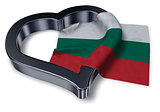 flag of bulgaria and heart symbol - 3d rendering