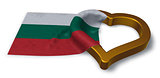 flag of bulgaria and heart symbol - 3d rendering