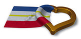 flag of mecklenburg-vorpommern and heart symbol - 3d rendering