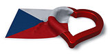 flag of the czech republic and heart symbol - 3d rendering