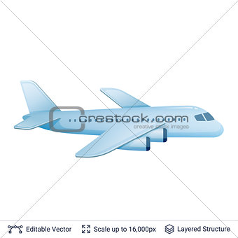 Airplane isolated on white.