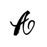 Letter A. Handwritten by dry brush. Rough strokes font. Vector illustration. Grunge style elegant alphabet