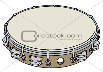 Small wooden tambourine