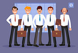Vector illustration of office staff.