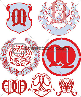 Image 7346984: Set of QQ monograms and emblem templates from Crestock