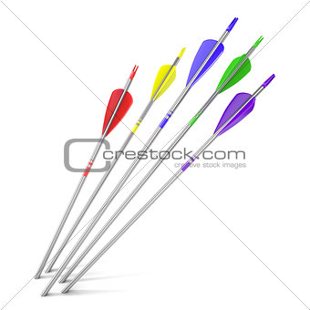 Arrows hitting a white background