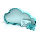 Cloud letter 3D computer icon