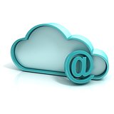 Cloud mail 3D computer icon