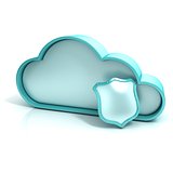 Cloud book 3D computer icon