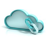 Cloud links 3D computer icon