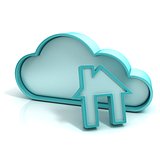 Cloud home 3D computer icon
