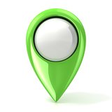 Map pointer. Green