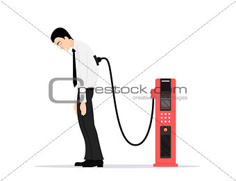 office worker charging