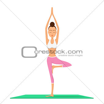 girl practicing yoga