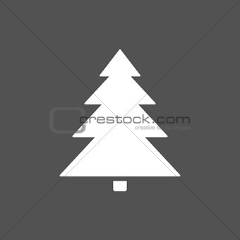 Christmas tree icon on a dark background