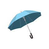 Isolated blue open umbrella