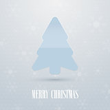 Merry christmas background with fir tree.